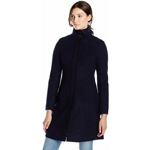 Via Spiga Women's Funnel-Neck Wool-Blend Coat